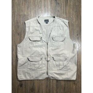 Woolrich Elite Series Men's Tactical Vest Khaki Size 2XL Full Zip Pockets